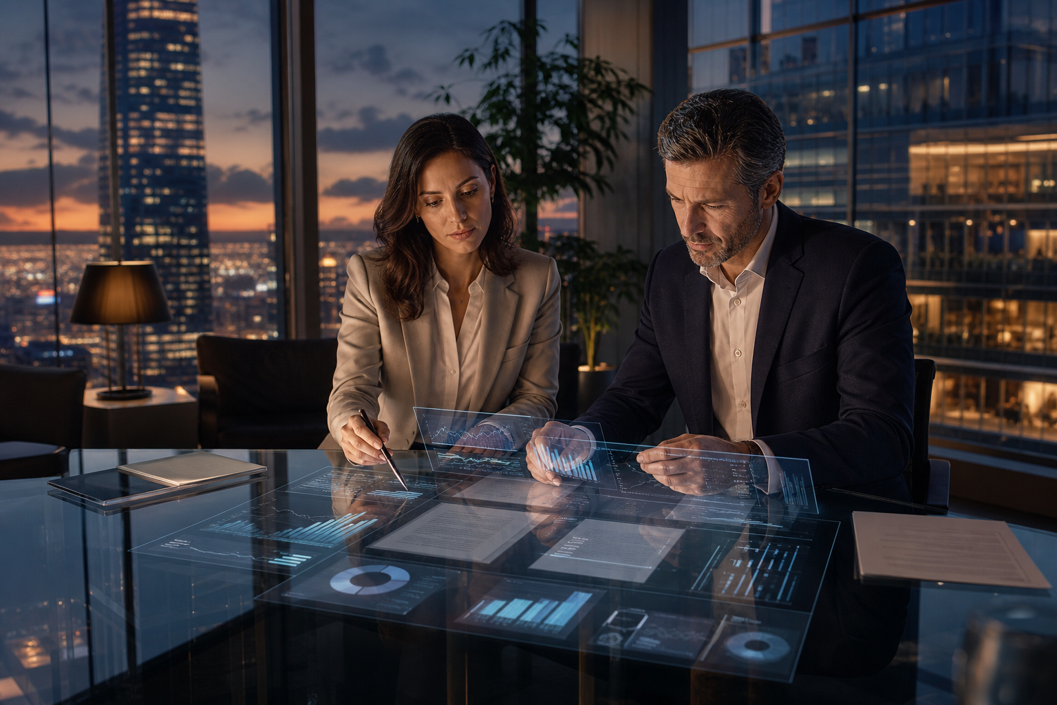 Professionnels réalisant une due diligence IA cession PME dans un contexte de build-up 2025